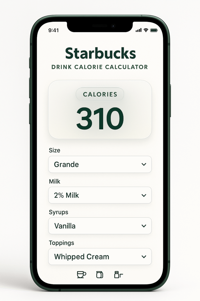 Starbucks Drink Calorie Calculator